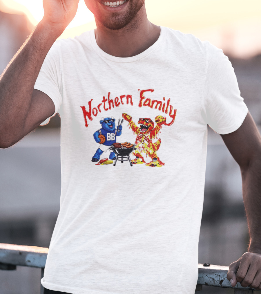 Northern Family BBQ Fun With Raptors And Buffalo Bills T-Shirt