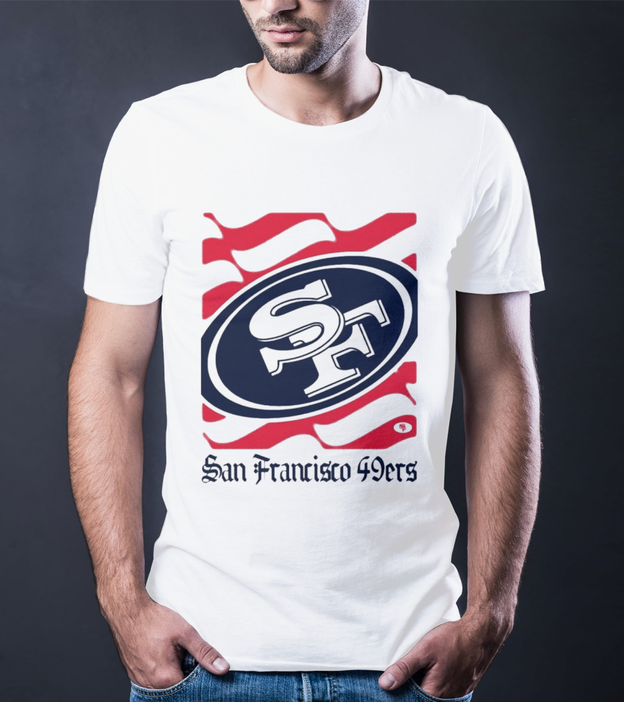 San Francisco 49ers SF Flag Heritage Wordmark T-Shirt
