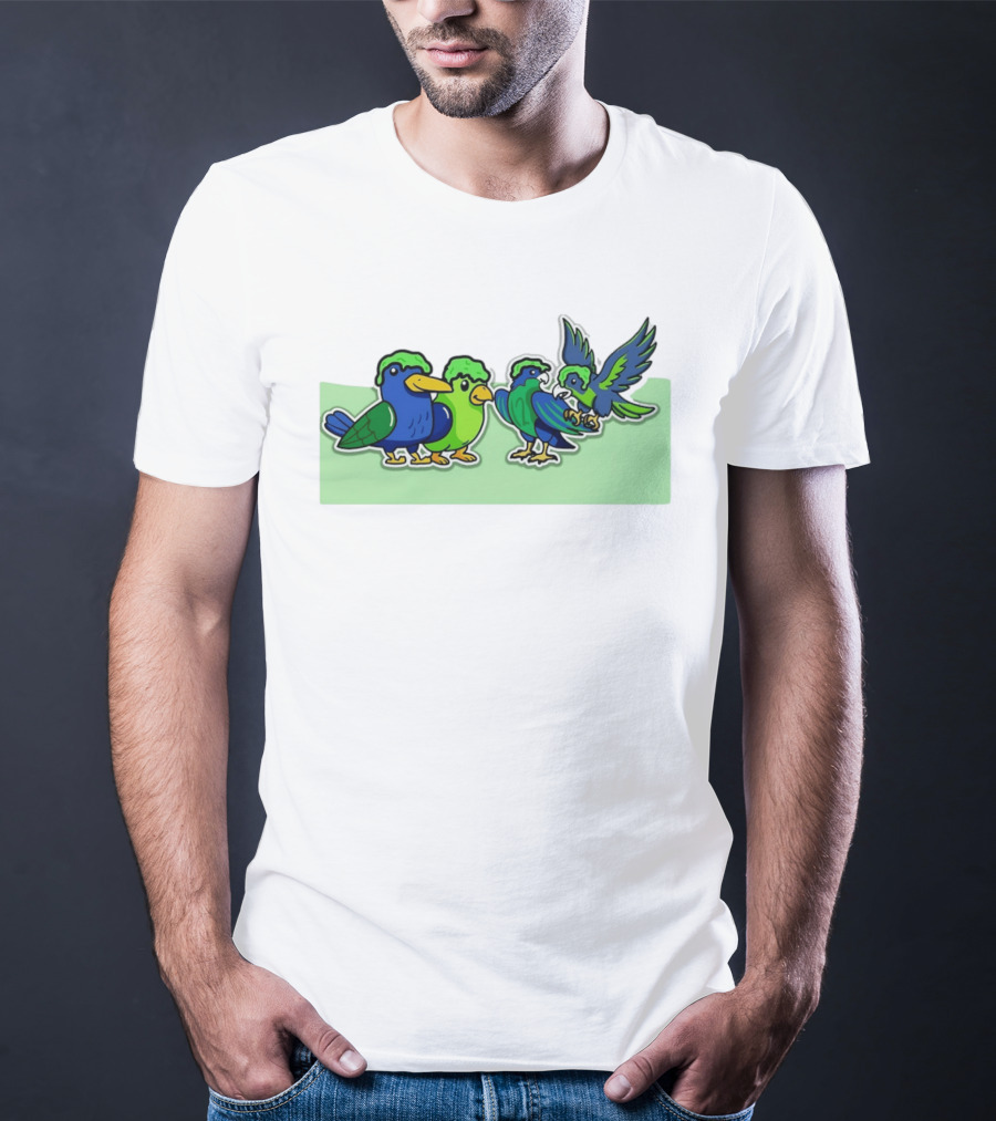Seattle Seahawks X Nickelodeon NVP Parrot Paint T-Shirt