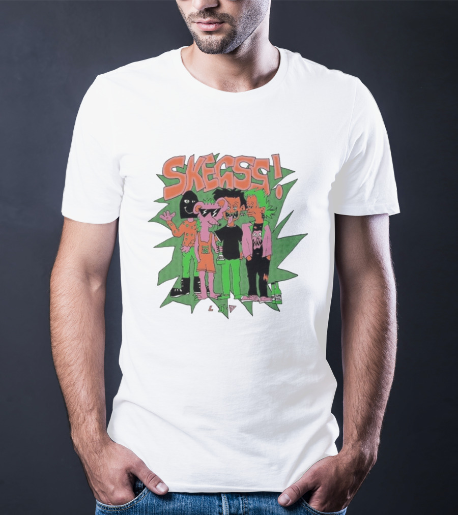 Skegss LSD Irvine Cartoon Characters Green T-Shirt