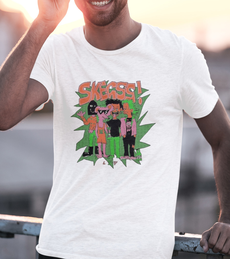 Skegss LSD Irvine Cartoon Characters Green T-Shirt