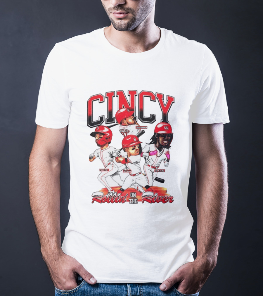 Cincy Spencer Steer Matt McLain Elly De La Cruz Tyler Stephenson Rollin' On The River T-Shirt