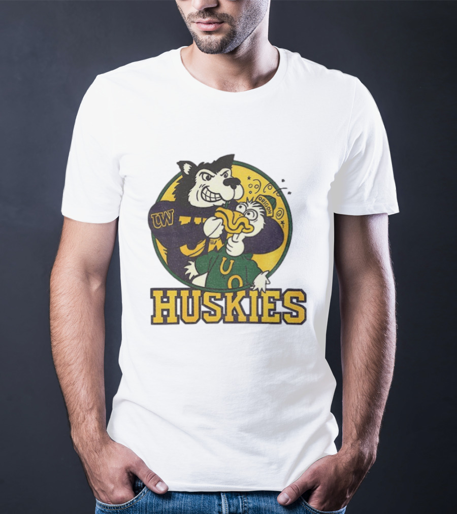 UW Huskies Vs Oregon Ducks Rivalry Football Showdown T-Shirt
