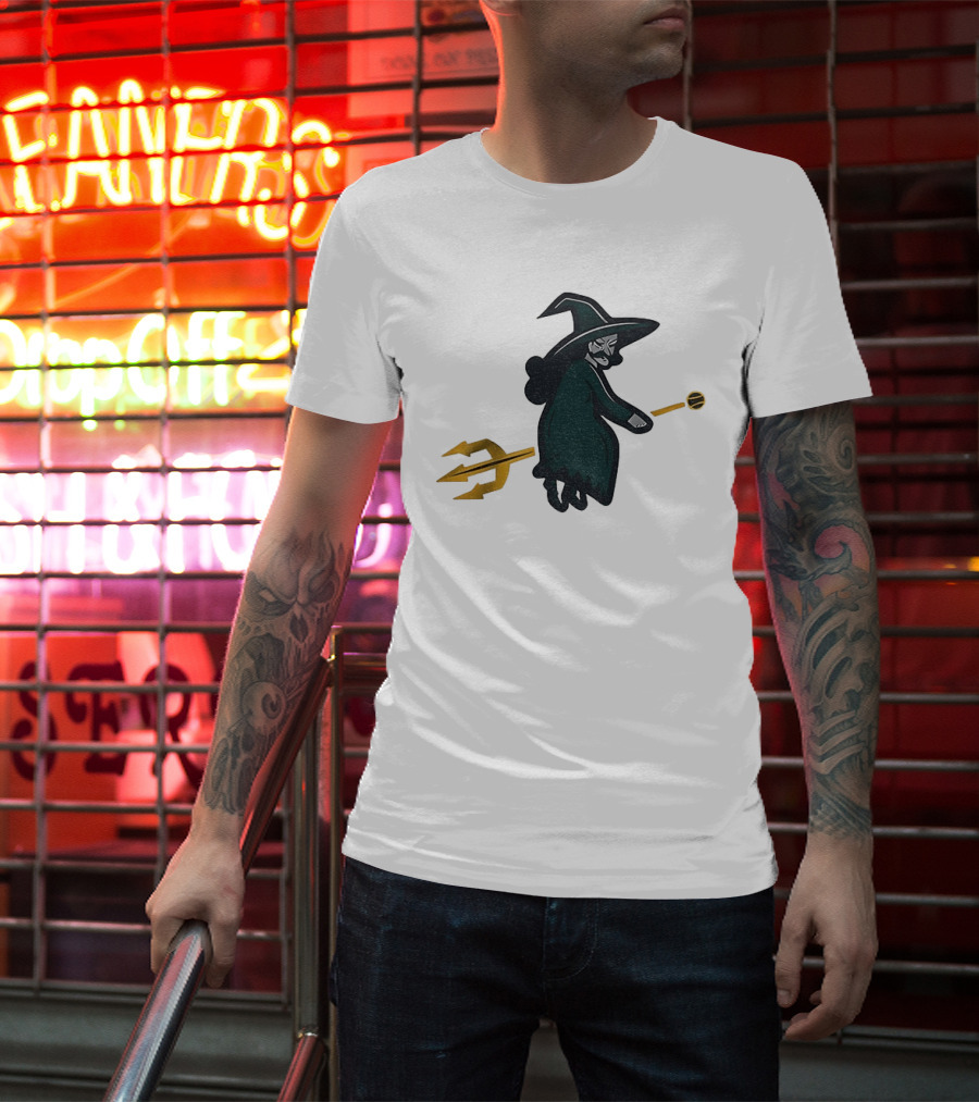 Witches Rally Seattle Mariners MLB Baseball 2025 Cartoon Trident Broomstick T-Shirt