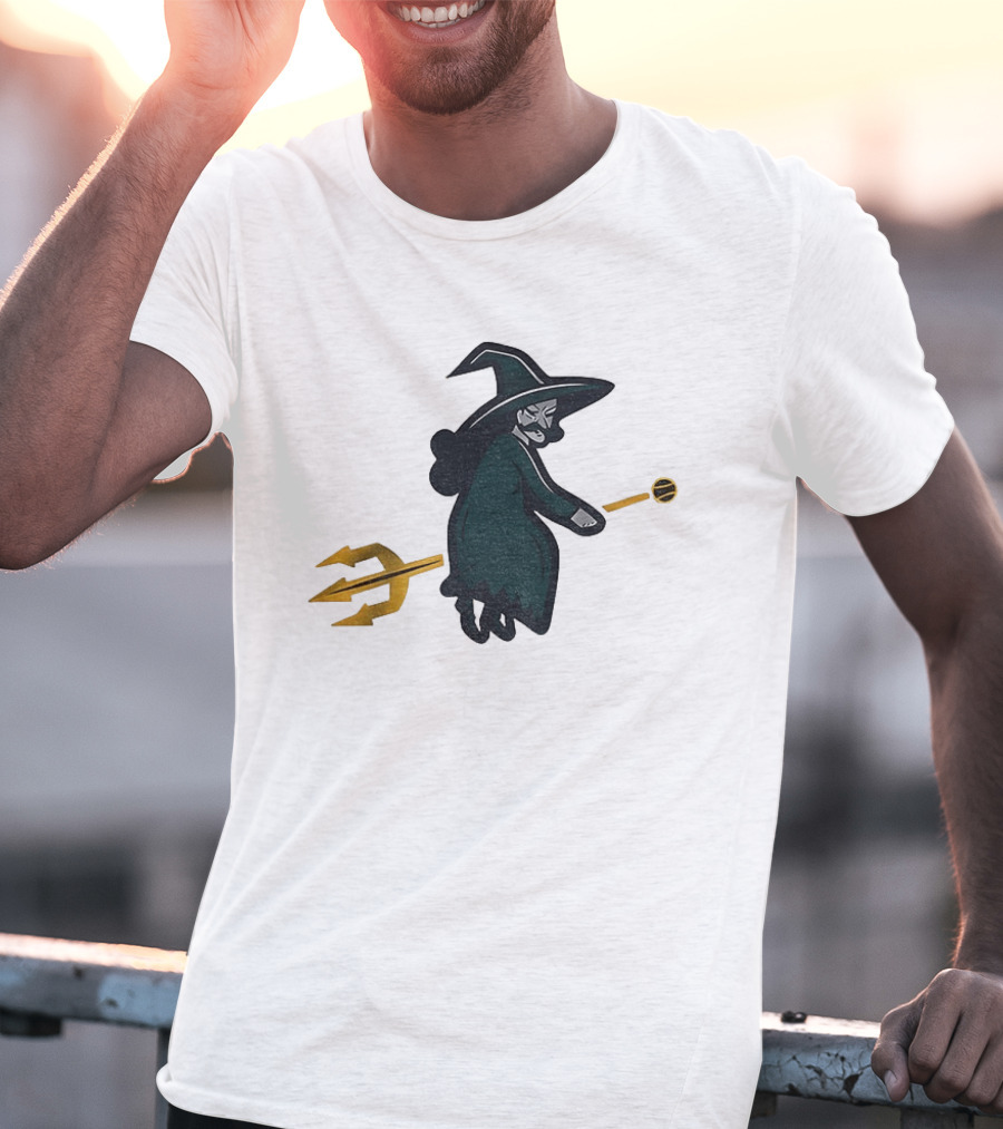Witches Rally Seattle Mariners MLB Baseball 2025 Cartoon Trident Broomstick T-Shirt