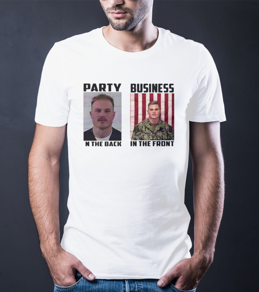 Party In The Back Business In The Front Zach Bryan U.S. Navy T-Shirt