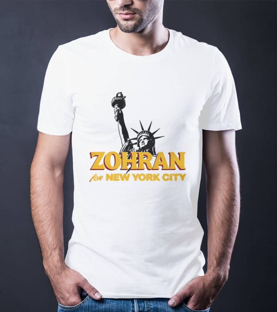 Zohran And Statue Of Liberty New York City Showdown T-Shirt