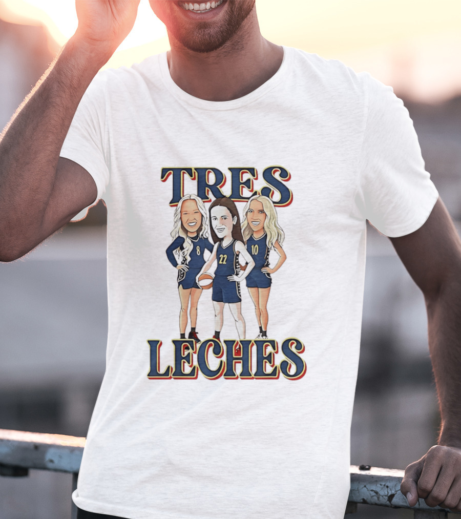 Tres Leches Basketball Players Team Cartoon Characters T-Shirt