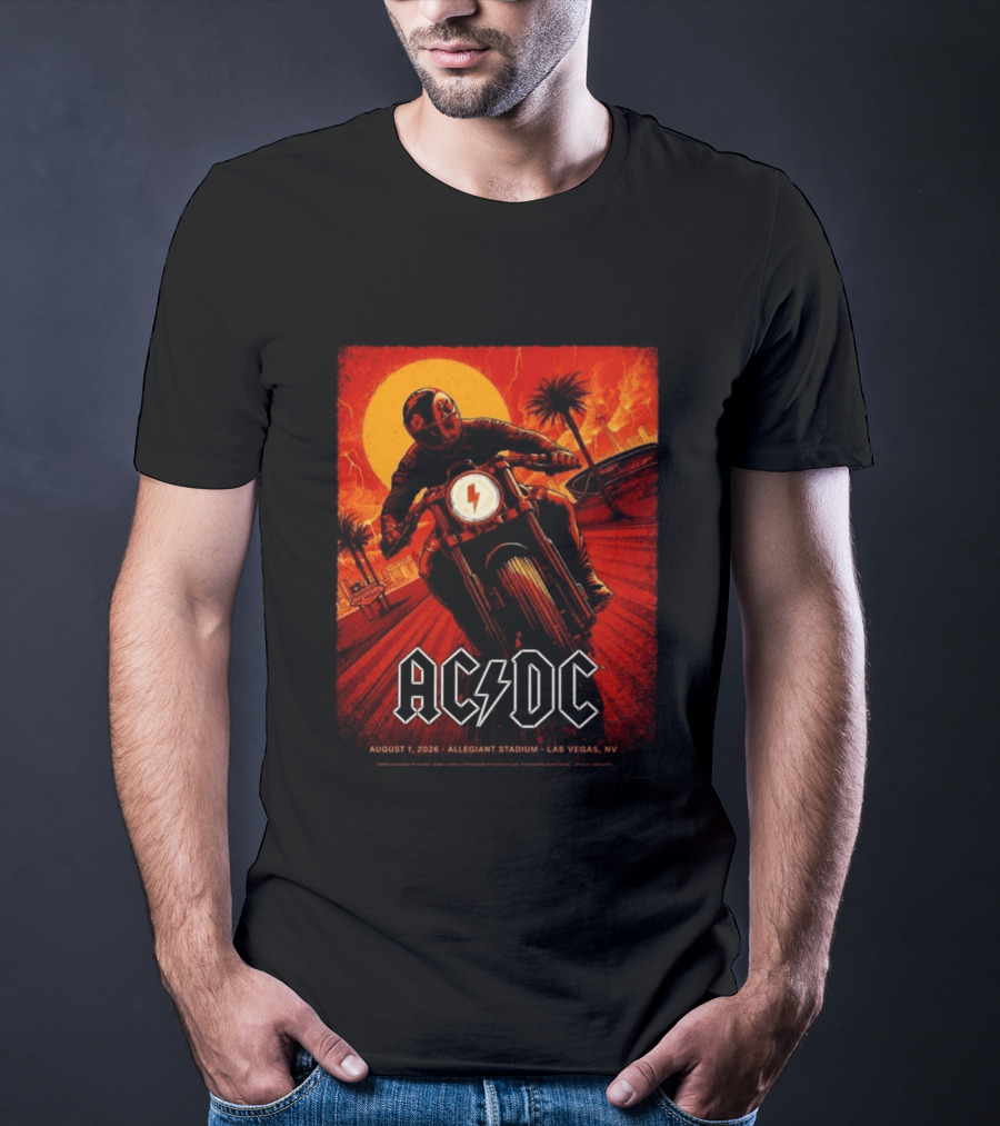 ACDC PWR Up Tour August 1 2026 Allegiant Stadium Las Vegas NV Event T-Shirt