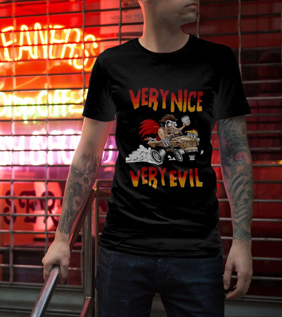 Very Nice Very Evil Danhausen Cartoon WWE T-Shirt