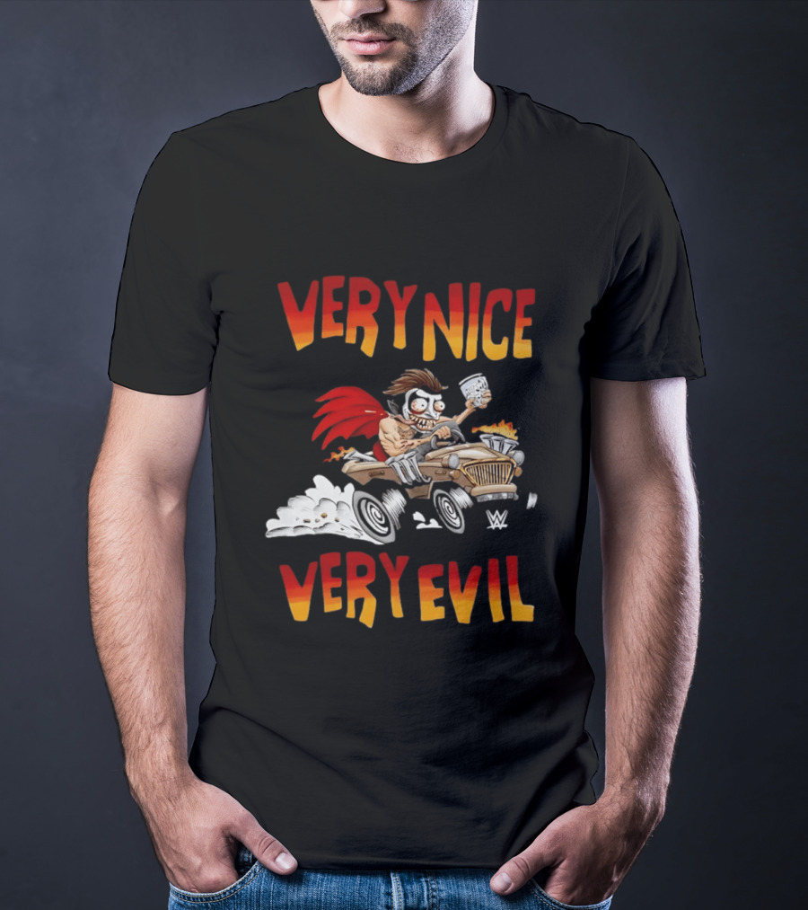 Very Nice Very Evil Danhausen Cartoon WWE T-Shirt