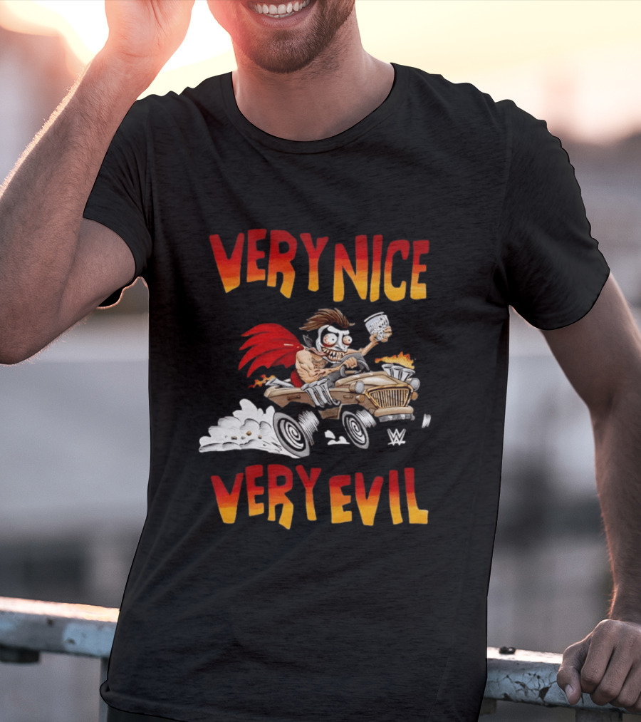 Very Nice Very Evil Danhausen Cartoon WWE T-Shirt