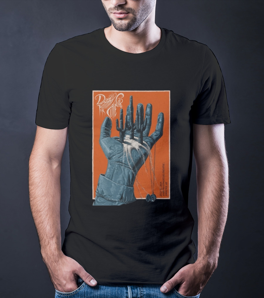 Death Cab For Cutie July 31 2026 Arizona Financial Theatre Phoenix AZ Cactus Hand T-Shirt