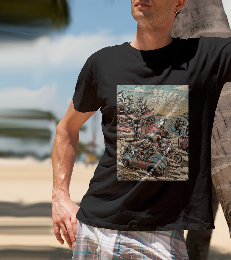 Billy Strings Bethel NY Event August 1 2026 Dylan Goldberger Bethel Woods Center Night 2 Psychedelic Animal Parade T-Shirt