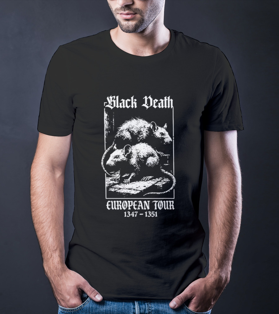 Black Death European Tour 1347 1351 Rats Plague History T-Shirt