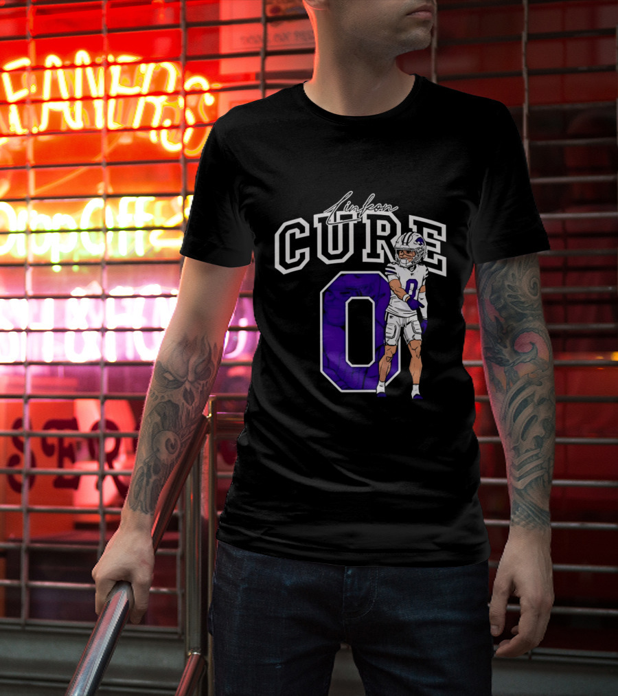 Kansas State University Linkon Cure 0 Football Player T-Shirt