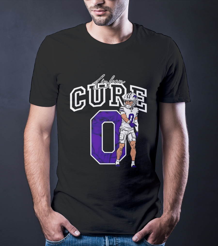 Kansas State University Linkon Cure 0 Football Player T-Shirt