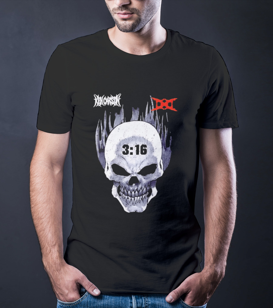 Ken Carson 3:16 Skull Stone Cold Steve Austin WWE T-Shirt