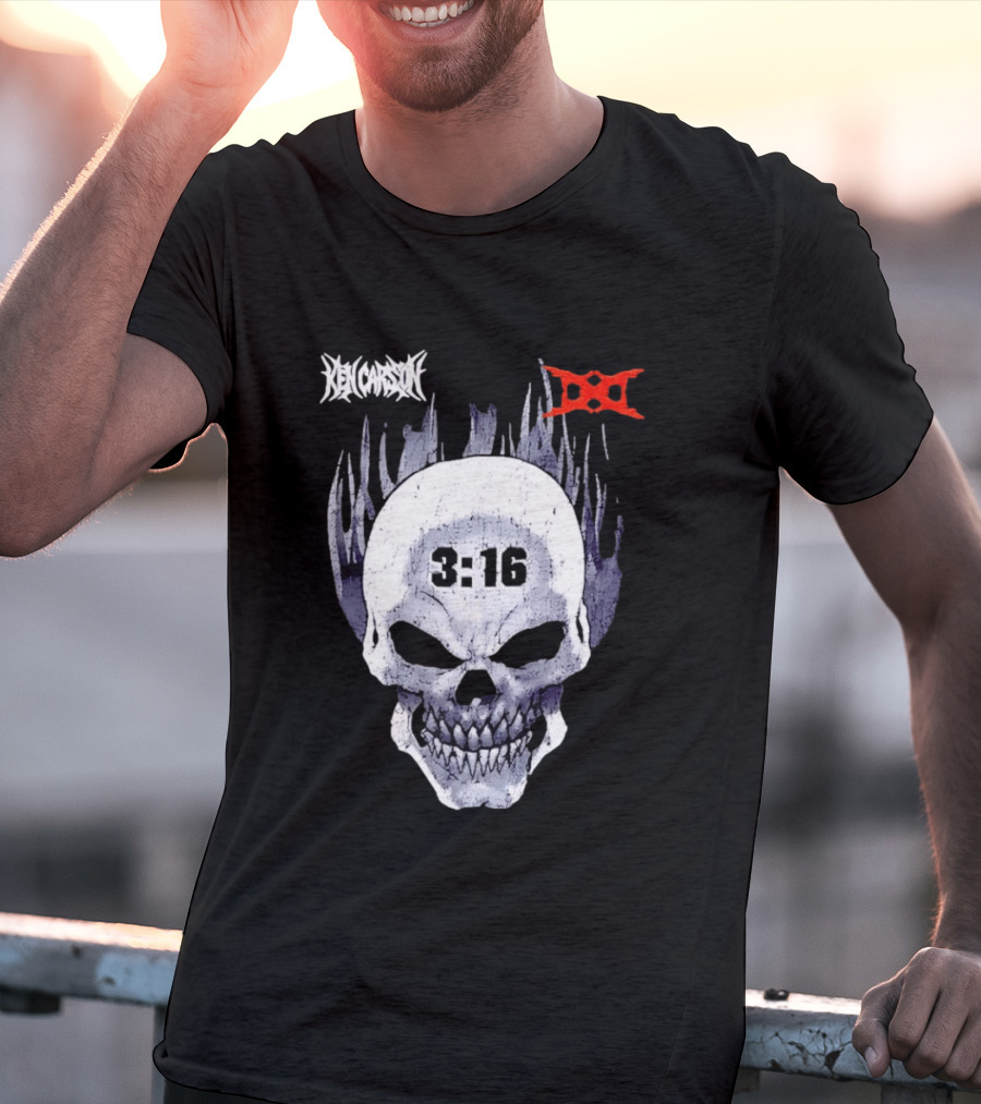 Ken Carson 3:16 Skull Stone Cold Steve Austin WWE T-Shirt