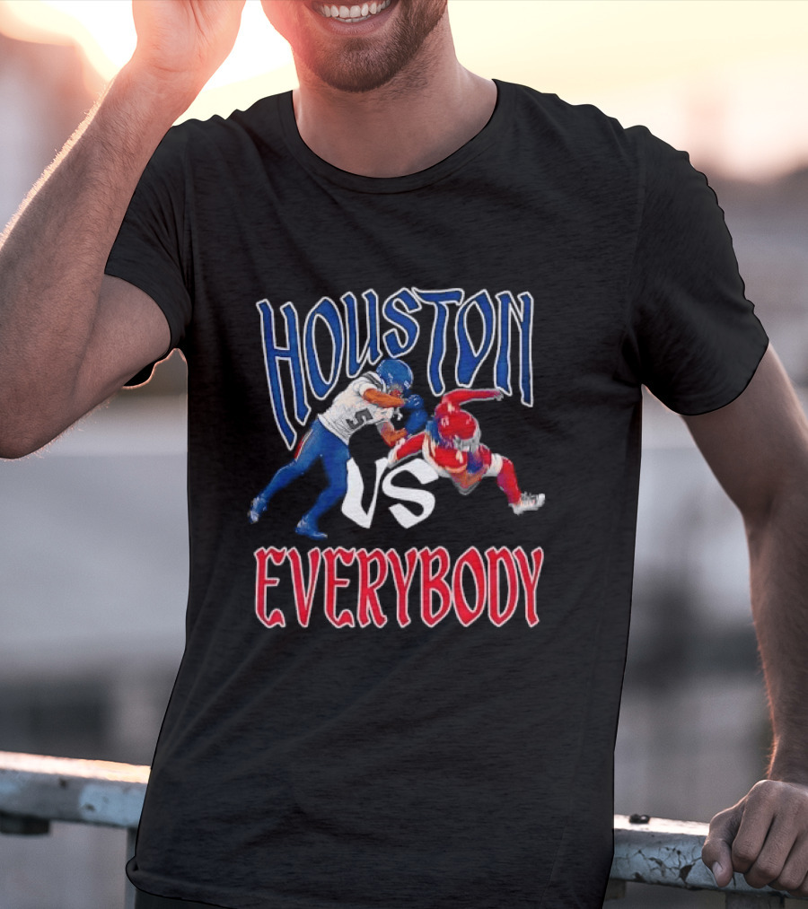 Houston Vs Everybody Football Player Duel T-Shirt