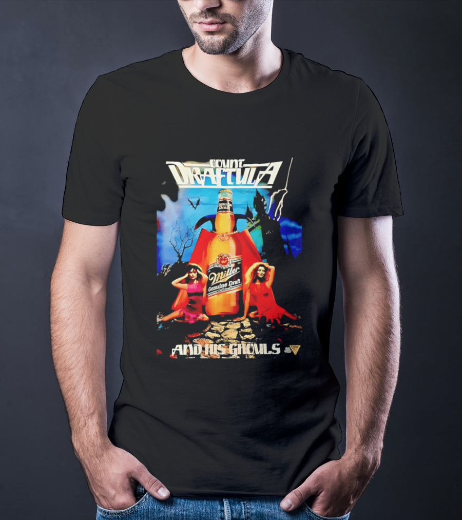Count Draftula Miller Genuine Draft Beer And His Ghouls T-Shirt