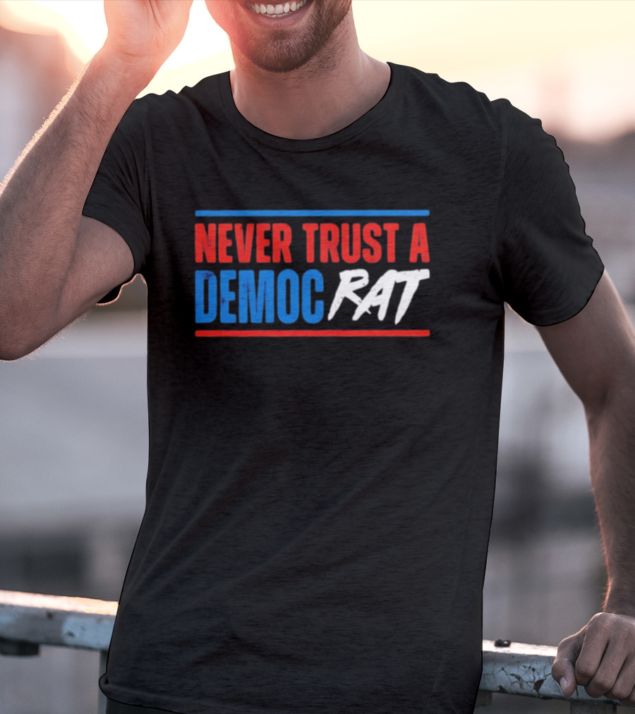 Never Trust A Democrat Political Rat T-Shirt