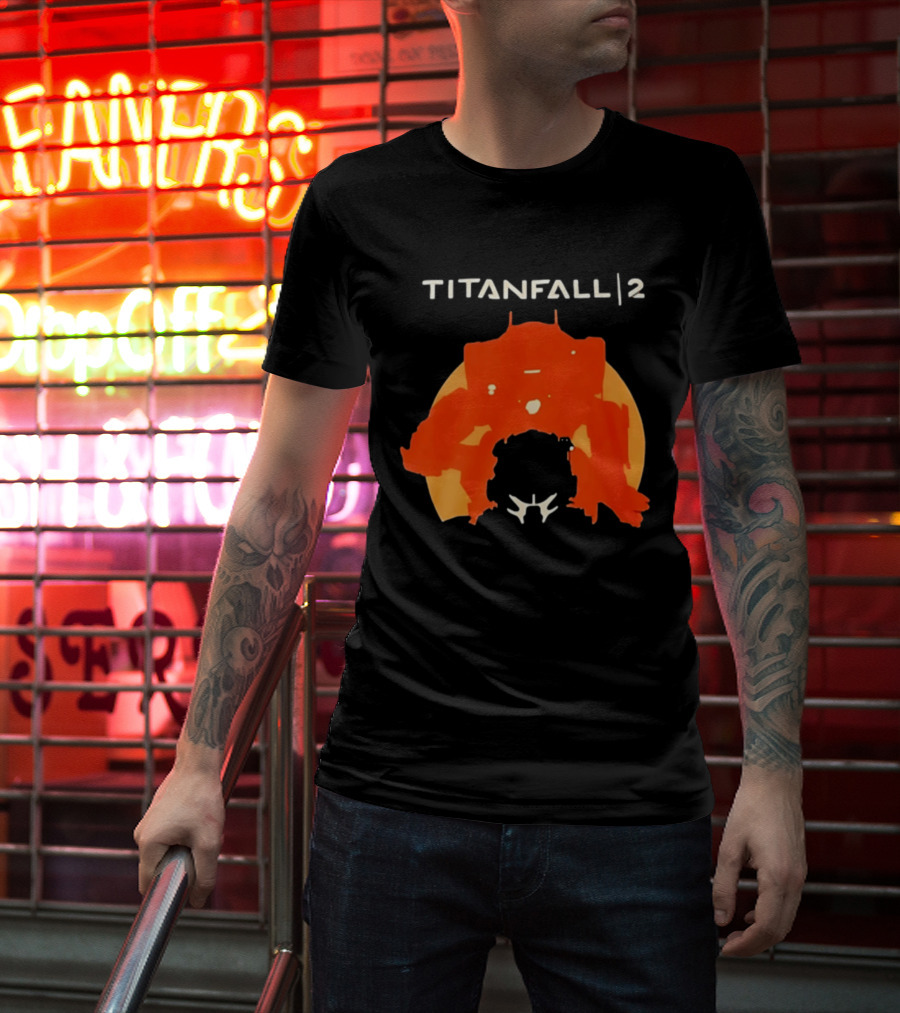 Rip Vince Zampella Titanfall 2 Orange Mech T-Shirt