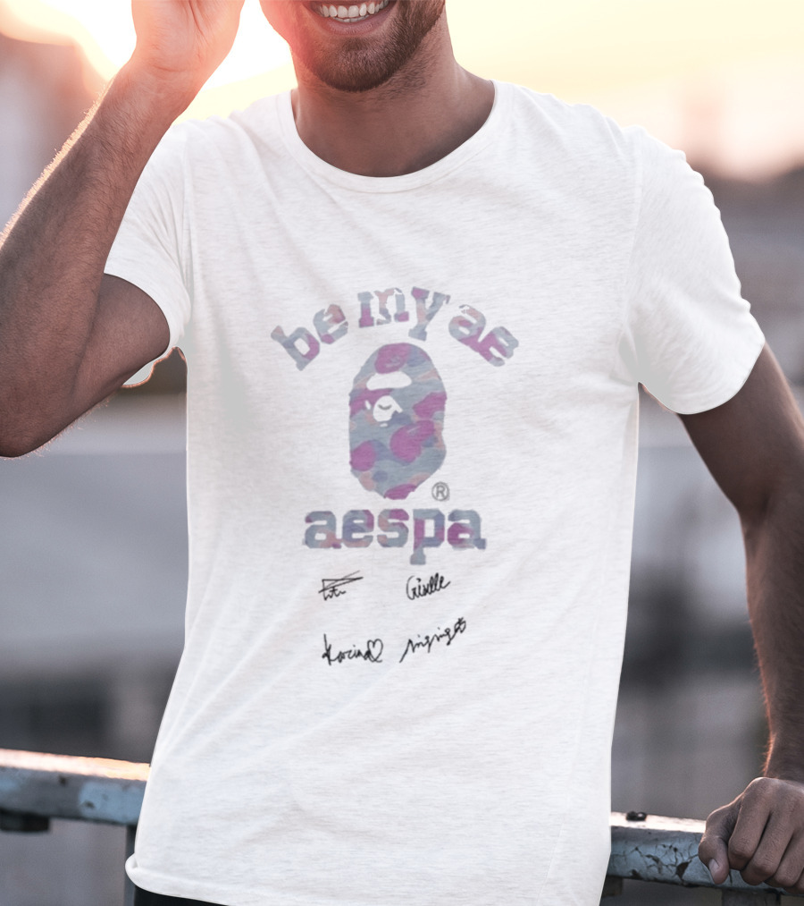 Aespa X BAPE Be My Ape 2026 Signed Limited Edition T-Shirt