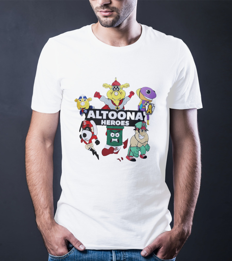 Altoona Heroes Cartoon Characters Collaboration T-Shirt