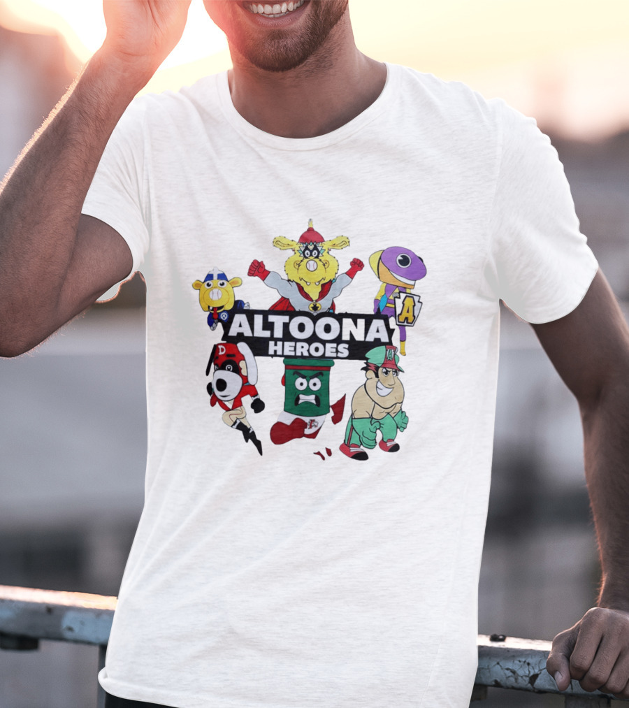 Altoona Heroes Cartoon Characters Collaboration T-Shirt