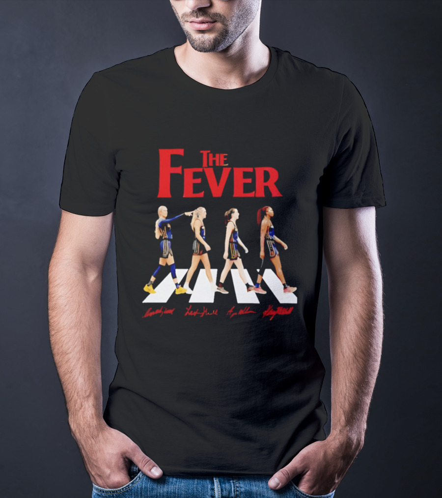 Indiana Fever Basketball Team Abbey Road Beatles T-Shirt