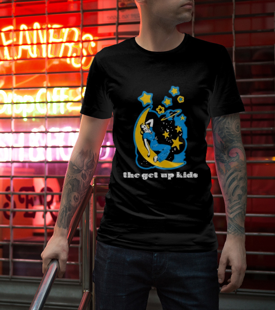 The Get Up Kids Woman On Crescent Moon With Stars T-Shirt