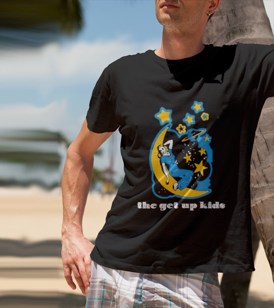 The Get Up Kids Woman On Crescent Moon With Stars T-Shirt