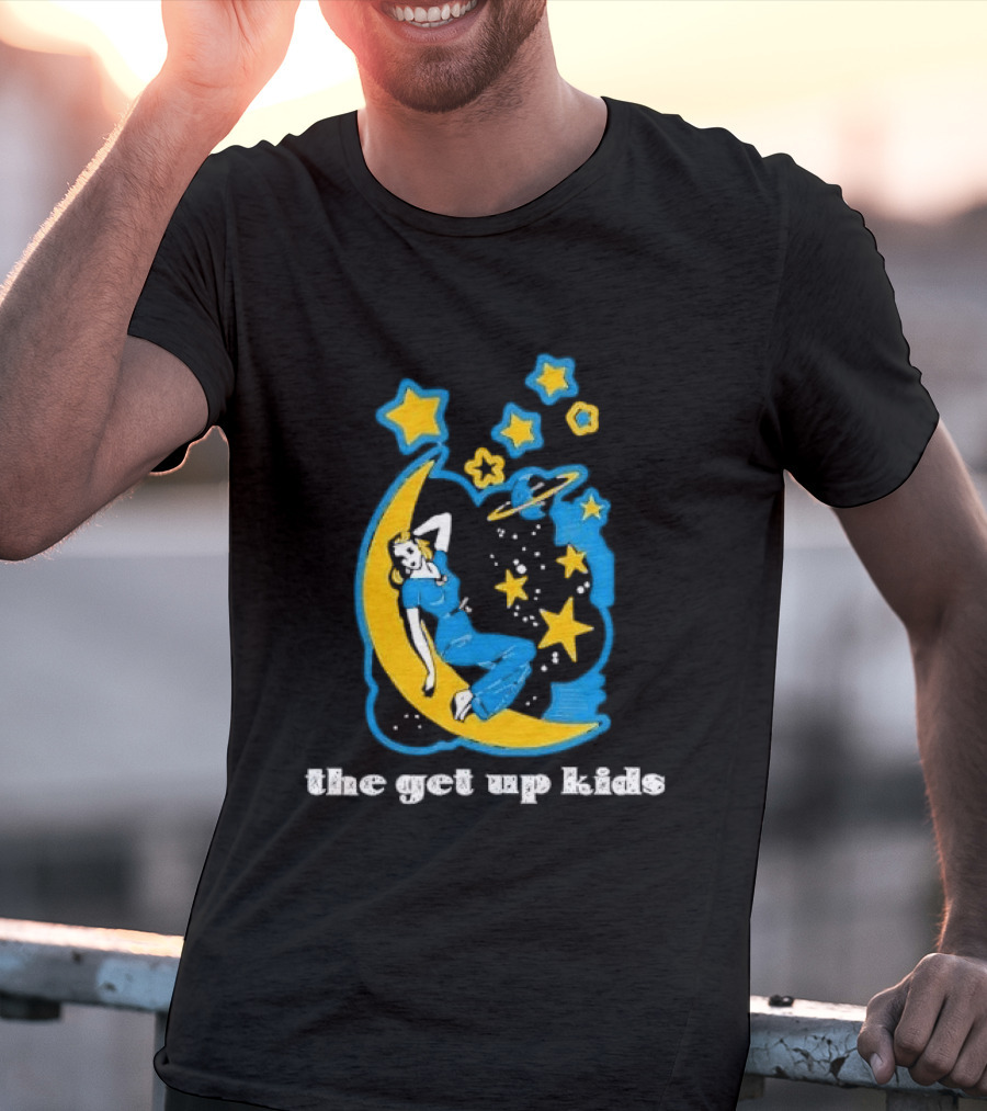 The Get Up Kids Woman On Crescent Moon With Stars T-Shirt