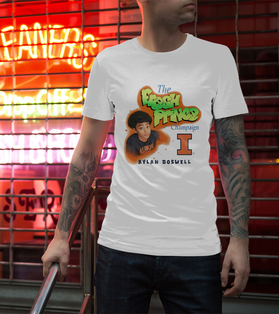 Kylan Boswell Illinois Fighting Illini The Fresh Prince Of Champaign T-Shirt