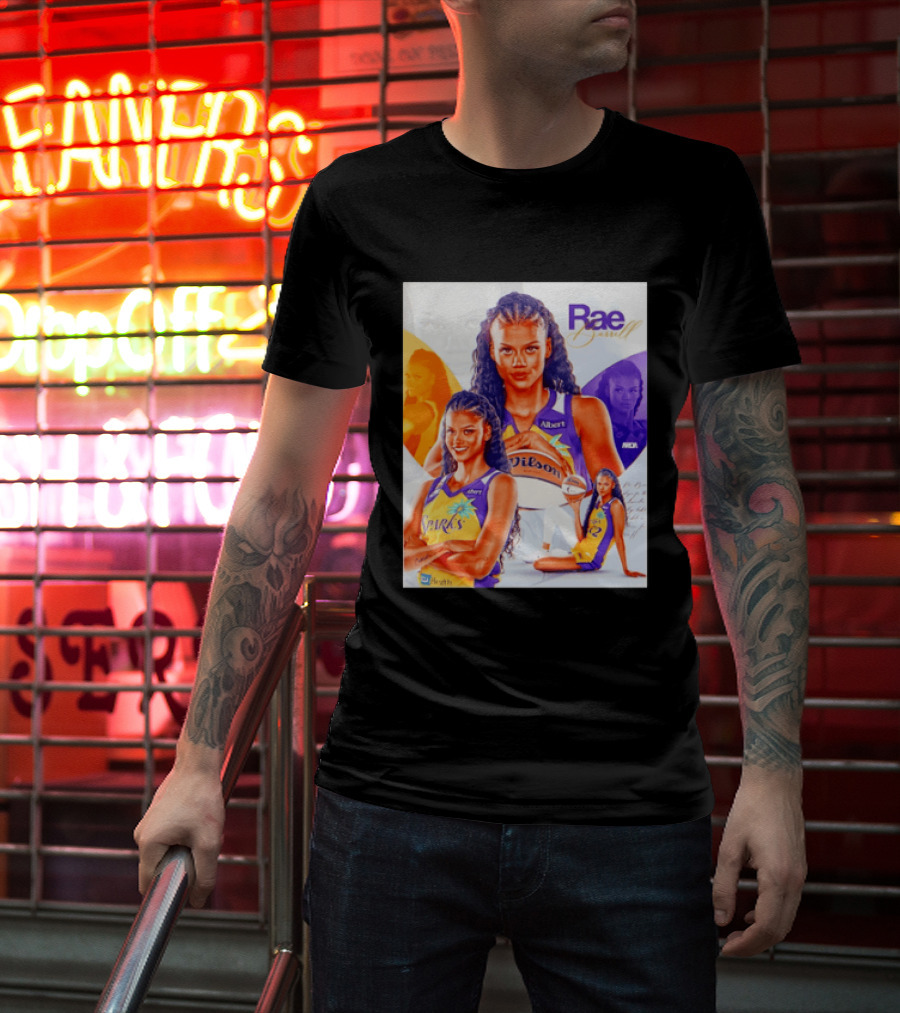 WNBA Rae Burrell Los Angeles Sparks No 22 Wilson Basketball Collage T-Shirt