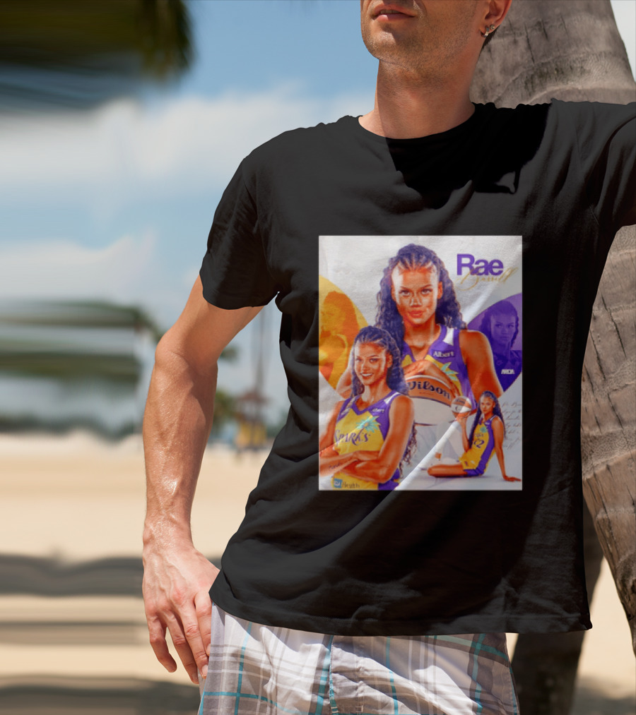 WNBA Rae Burrell Los Angeles Sparks No 22 Wilson Basketball Collage T-Shirt