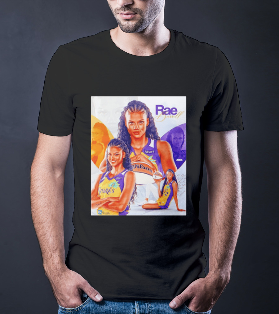 WNBA Rae Burrell Los Angeles Sparks No 22 Wilson Basketball Collage T-Shirt