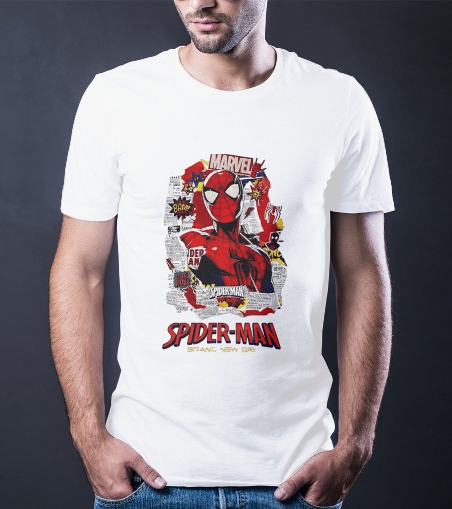 Marvel Spider Man Brand New Day Comic Collage T-Shirt