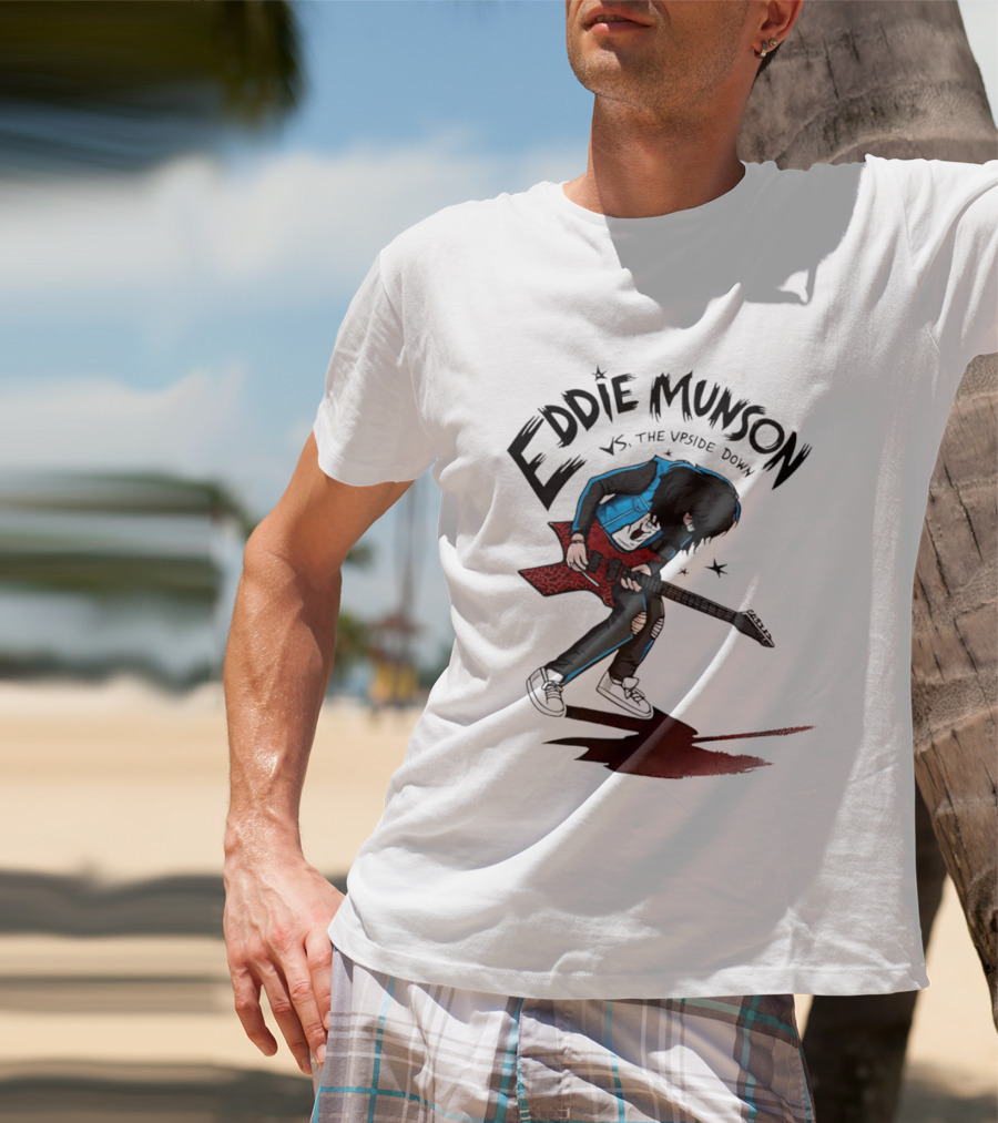 Eddie Munson Vs The Upside Down Stranger Things Guitar Battle Scene T-Shirt