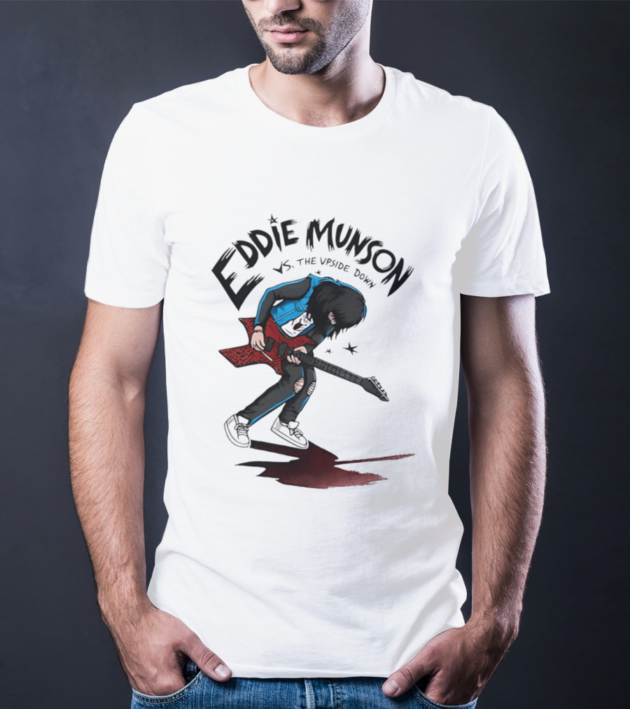 Eddie Munson Vs The Upside Down Stranger Things Guitar Battle Scene T-Shirt
