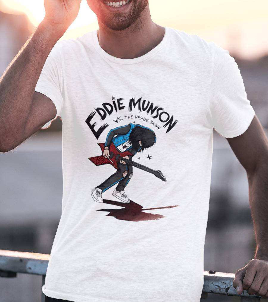 Eddie Munson Vs The Upside Down Stranger Things Guitar Battle Scene T-Shirt
