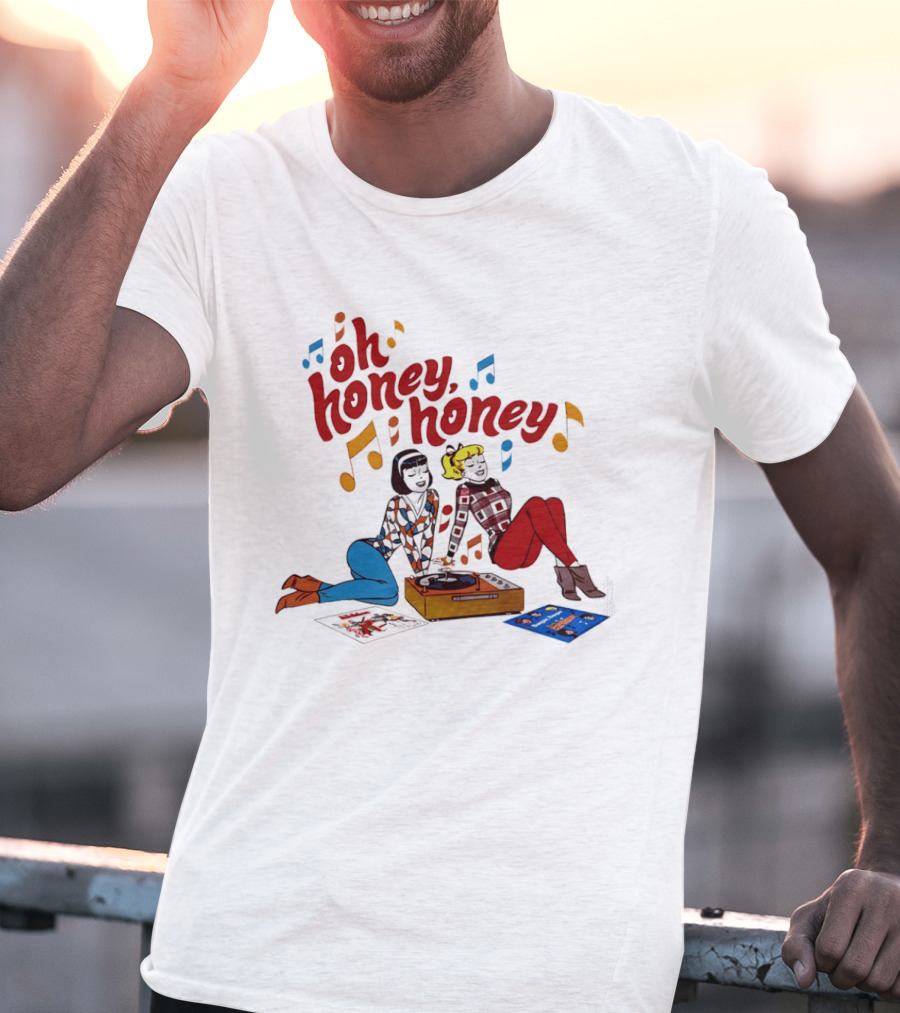 Oh Honey Honey Cartoon Style Retro Fashion Girl Music T-Shirt