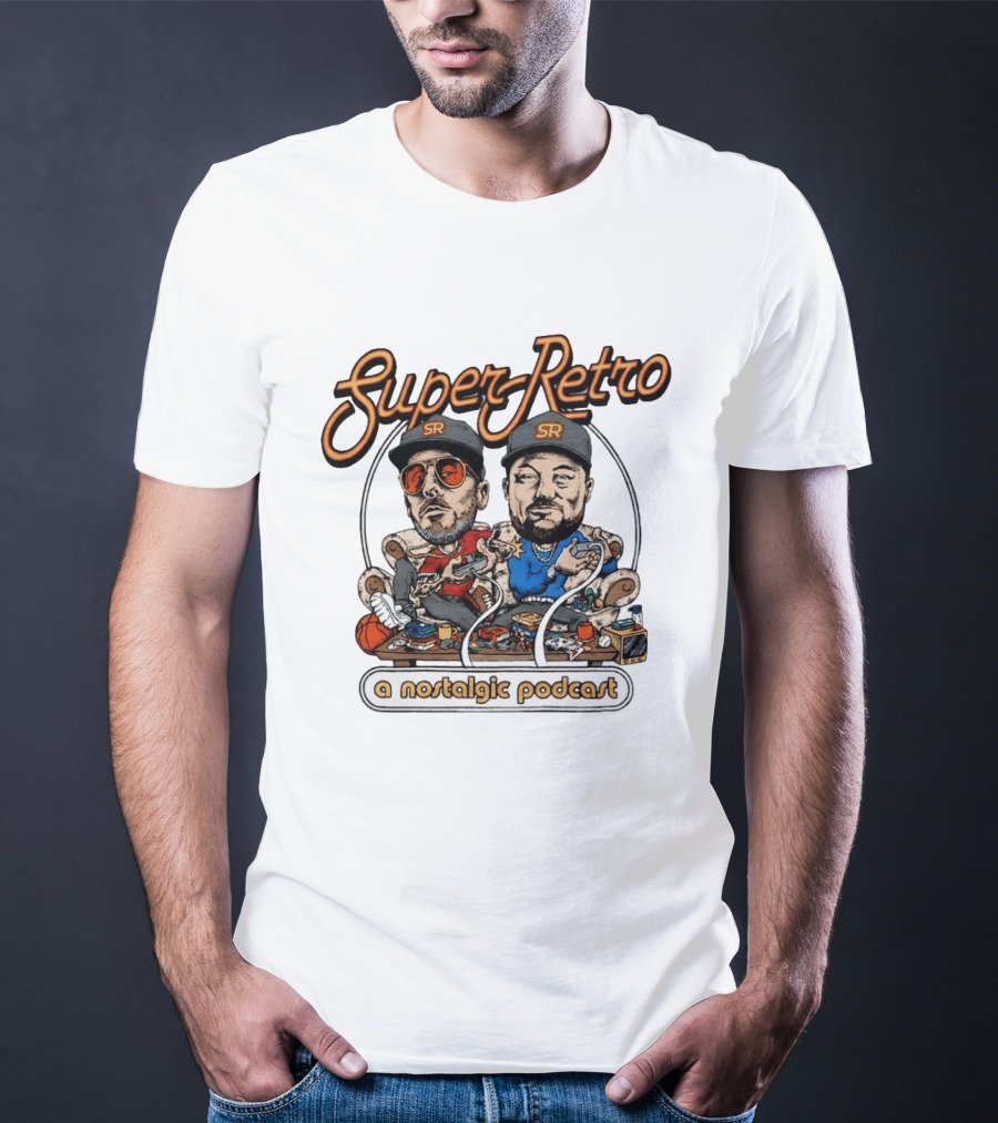 Super Retro SR A Nostalgic Podcast T-Shirt