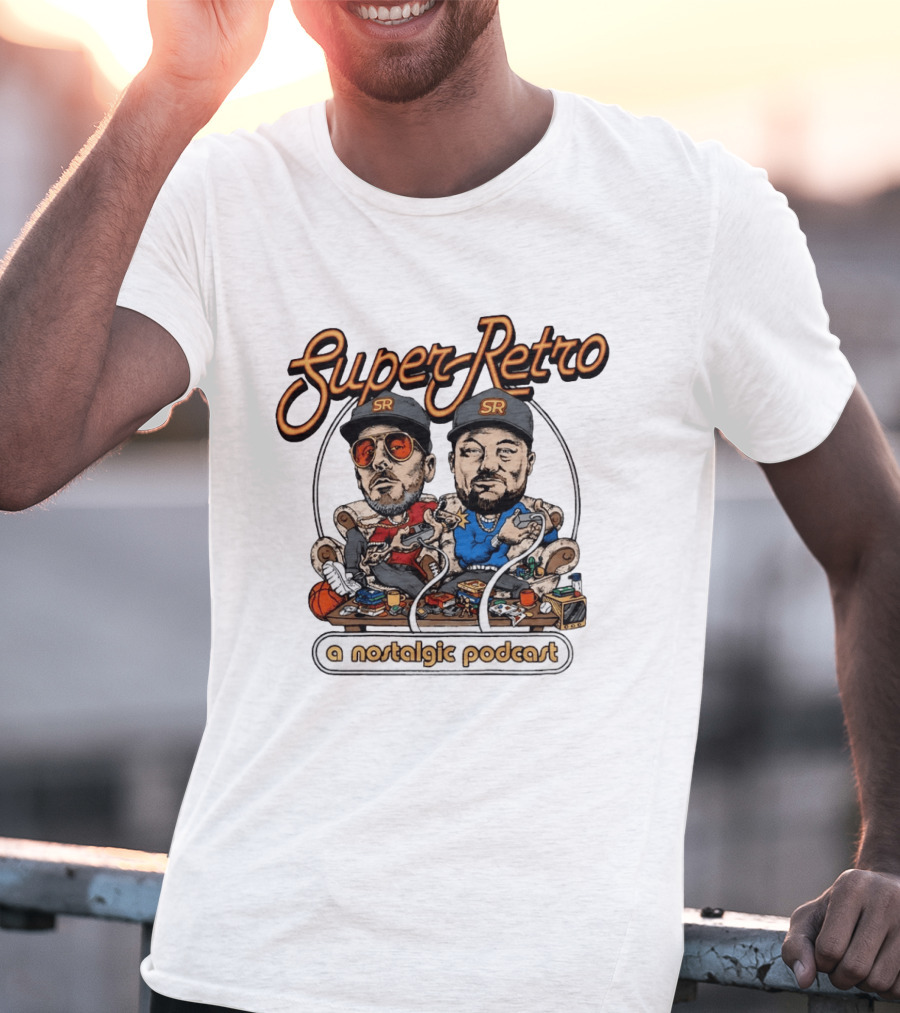 Super Retro SR A Nostalgic Podcast T-Shirt