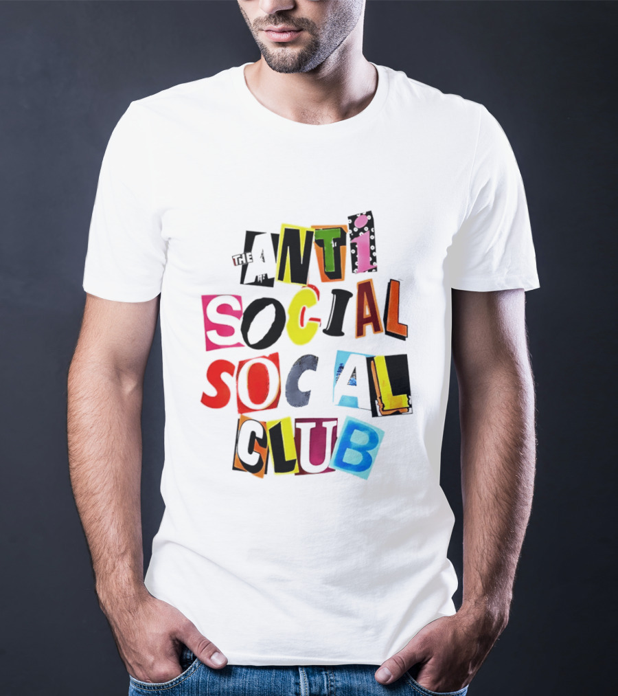 The Anti Social Social Club ASSC Collage Colorful T-Shirt