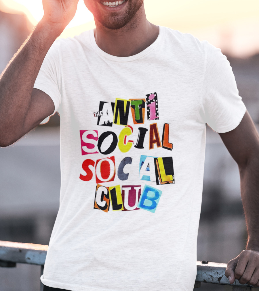 The Anti Social Social Club ASSC Collage Colorful T-Shirt