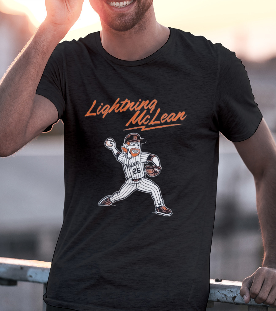 Lightning McLean Nolan 26 New York Mets T-Shirt