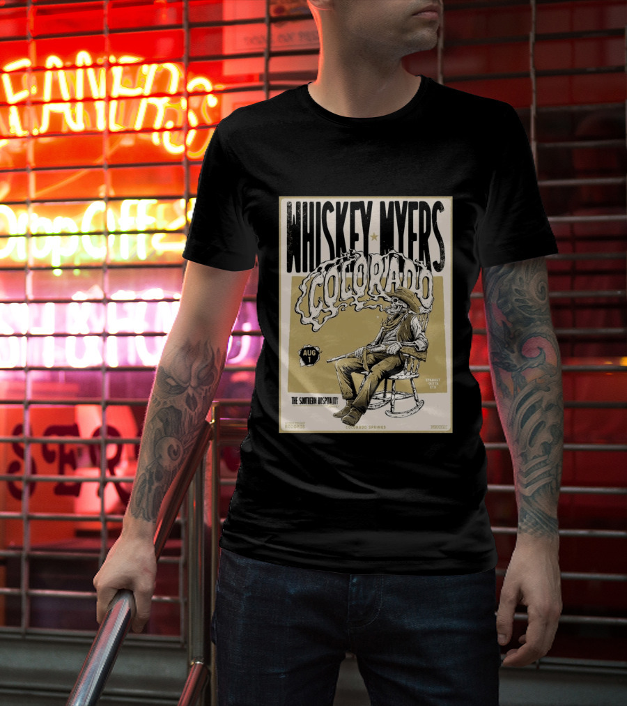 Whiskey Myers Colorado Springs Southern Hospitality Tour August 1 Ford Amphitheater 2026 T-Shirt