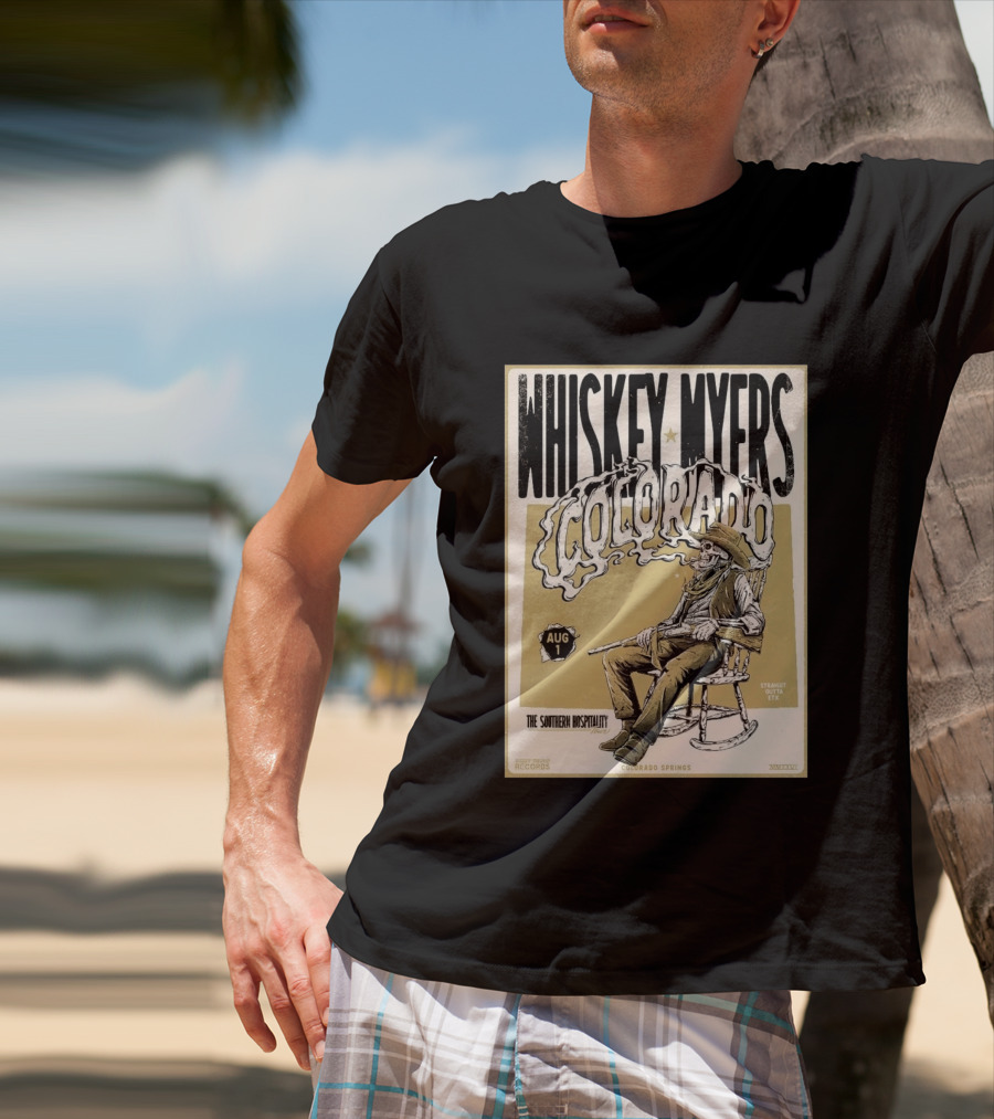 Whiskey Myers Colorado Springs Southern Hospitality Tour August 1 Ford Amphitheater 2026 T-Shirt